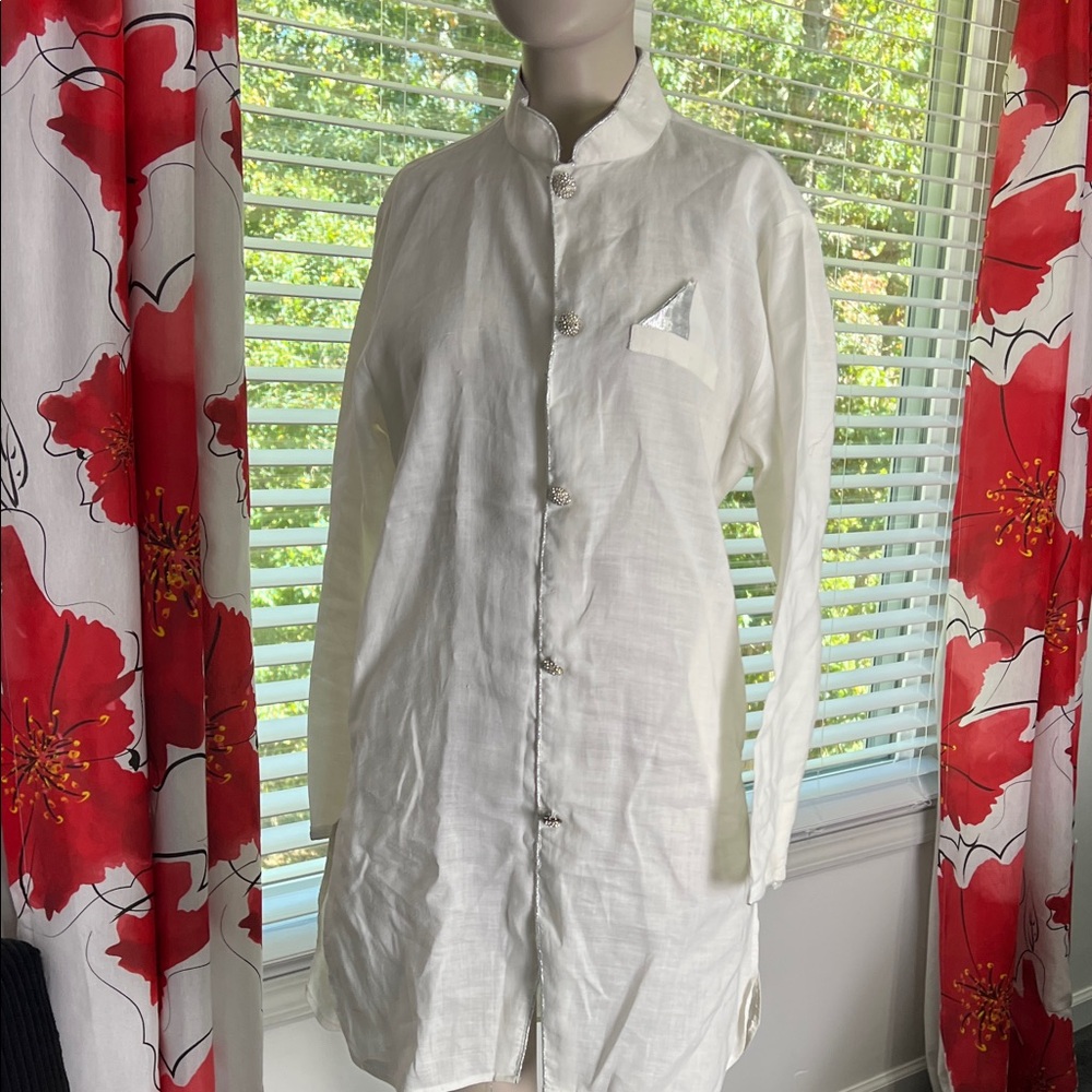 Linen white dress
